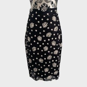 Mercer & Madison Floral Crochet Knit Skirt